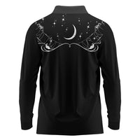 Skull Cowboy Long Sleeve Polo Shirt Western Yoke Style - Wonder Print Shop