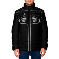 Skull Cowboy Padded Jacket Western Yoke Style - Wonder Print Shop