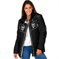 Skull Cowboy Padded Jacket Western Yoke Style - Wonder Print Shop