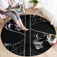 Skull Cowboy Round Carpet Western Yoke Style - Wonder Print Shop