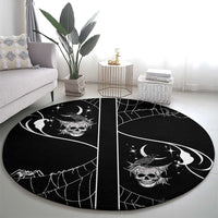 Skull Cowboy Round Carpet Western Yoke Style - Wonder Print Shop