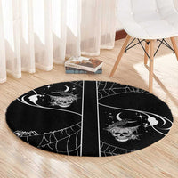 Skull Cowboy Round Carpet Western Yoke Style - Wonder Print Shop