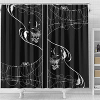 Skull Cowboy Shower Curtain Western Yoke Style - Wonder Print Shop