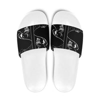 Skull Cowboy Slide Sandals Western Yoke Style - Wonder Print Shop