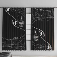 Skull Cowboy Window Curtain Western Yoke Style - Wonder Print Shop
