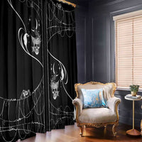 Skull Cowboy Window Curtain Western Yoke Style - Wonder Print Shop