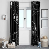 Skull Cowboy Window Curtain Western Yoke Style - Wonder Print Shop