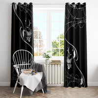 Skull Cowboy Window Curtain Western Yoke Style - Wonder Print Shop