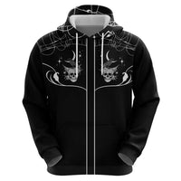 Skull Cowboy Zip Hoodie Western Yoke Style - Wonder Print Shop