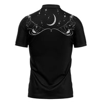 Skull Cowboy Zipper Polo Shirt Western Yoke Style - Wonder Print Shop