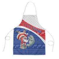 Cape Verde Christmas Apron Black Santa Clause With The Manatee - Wonder Print Shop