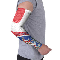 Personalized Cape Verde Christmas Arm Sleeves Black Santa Clause With The Manatee - Wonder Print Shop