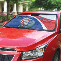 Cape Verde Christmas Auto Sun Shade Black Santa Clause With The Manatee - Wonder Print Shop