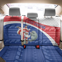 Cape Verde Christmas Back Car Seat Cover Black Santa Clause With The Manatee - Wonder Print Shop
