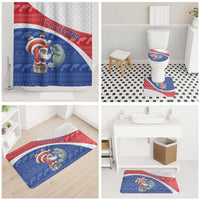 Cape Verde Christmas Bathroom Set Black Santa Clause With The Manatee - Wonder Print Shop
