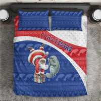 Cape Verde Christmas Bedding Set Black Santa Clause With The Manatee - Wonder Print Shop