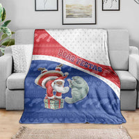 Cape Verde Christmas Blanket Black Santa Clause With The Manatee - Wonder Print Shop