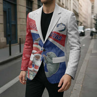 Personalized Cape Verde Christmas Blazer Black Santa Clause With The Manatee - Wonder Print Shop