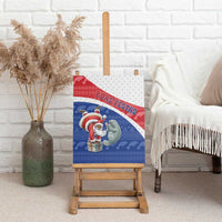 Cape Verde Christmas Canvas Wall Art Black Santa Clause With The Manatee - Wonder Print Shop