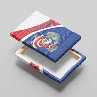 Cape Verde Christmas Canvas Wall Art Black Santa Clause With The Manatee - Wonder Print Shop