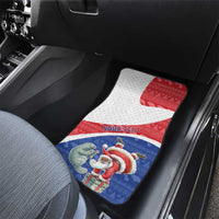 Personalized Cape Verde Christmas Car Mats Black Santa Clause With The Manatee - Wonder Print Shop