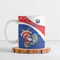 Personalized Cape Verde Christmas Ceramic Mug Black Santa Clause With The Manatee - Wonder Print Shop
