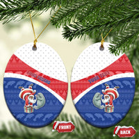 Personalized Cape Verde Christmas Ceramic Ornament The Santa Clause With The Manatee - Wonder Print Shop