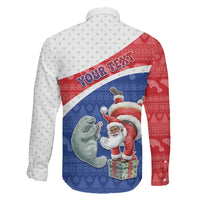 Personalized Cape Verde Christmas Family Matching Mermaid Dress and Hawaiian Shirt Black Santa Clause With The Manatee - Wonder Print Shop