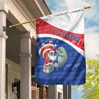 Cape Verde Christmas Garden Flag Black Santa Clause With The Manatee - Wonder Print Shop