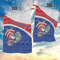 Cape Verde Christmas Garden Flag Black Santa Clause With The Manatee - Wonder Print Shop