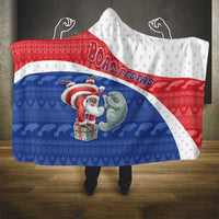 Cape Verde Christmas Hooded Blanket Black Santa Clause With The Manatee - Wonder Print Shop