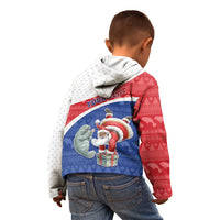 Personalized Cape Verde Christmas Kid Hoodie Black Santa Clause With The Manatee - Wonder Print Shop