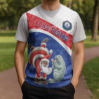 Personalized Cape Verde Christmas Knitted V-Neck Vest The Santa Clause With The Manatee - Wonder Print Shop