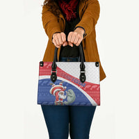 Cape Verde Christmas Leather Bag Black Santa Clause With The Manatee - Wonder Print Shop