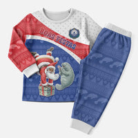 Personalized Cape Verde Christmas Pajama Set The Santa Clause With The Manatee - Wonder Print Shop