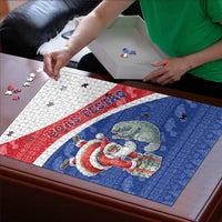 Cape Verde Christmas Puzzle Black Santa Clause With The Manatee - Wonder Print Shop