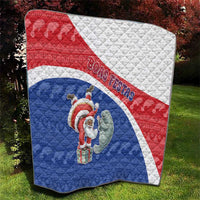 Cape Verde Christmas Quilt Black Santa Clause With The Manatee - Wonder Print Shop