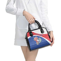 Cape Verde Christmas Shoulder Handbag Black Santa Clause With The Manatee - Wonder Print Shop