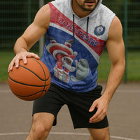 Personalized Cape Verde Christmas Sleeveless Hoodie Black Santa Clause With The Manatee - Wonder Print Shop