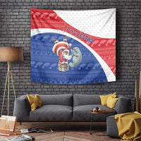 Cape Verde Christmas Tapestry Black Santa Clause With The Manatee - Wonder Print Shop