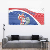 Cape Verde Christmas Tapestry Black Santa Clause With The Manatee - Wonder Print Shop