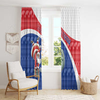 Cape Verde Christmas Window Curtain Black Santa Clause With The Manatee - Wonder Print Shop