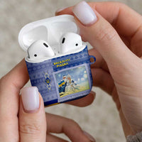 Ukraine Ded Moroz And Snegurochka Christmas AirPods Case With Wool Effect Patterns - Wonder Print Shop