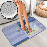 Ukraine Ded Moroz And Snegurochka Christmas Bathroom Set With Wool Effect Patterns - Wonder Print Shop