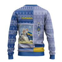 Ukraine Ded Moroz And Snegurochka Christmas Ugly Christmas Sweater With Wool Effect Patterns - Wonder Print Shop