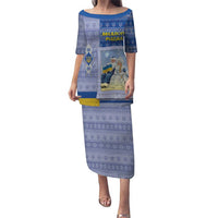 Ukraine Ded Moroz And Snegurochka Christmas Puletasi With Wool Effect Patterns - Wonder Print Shop