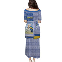 Ukraine Ded Moroz And Snegurochka Christmas Puletasi With Wool Effect Patterns - Wonder Print Shop