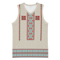 Lithuanian National Costume Basketball Jersey Traditional Folk Pattern - Wonder Print Shop