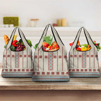 Lithuanian National Costume Grocery Bag Traditional Folk Pattern - Wonder Print Shop