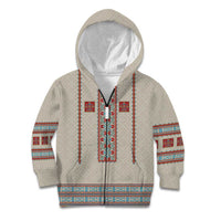 Lithuanian National Costume Kid Hoodie Traditional Folk Pattern - Wonder Print Shop